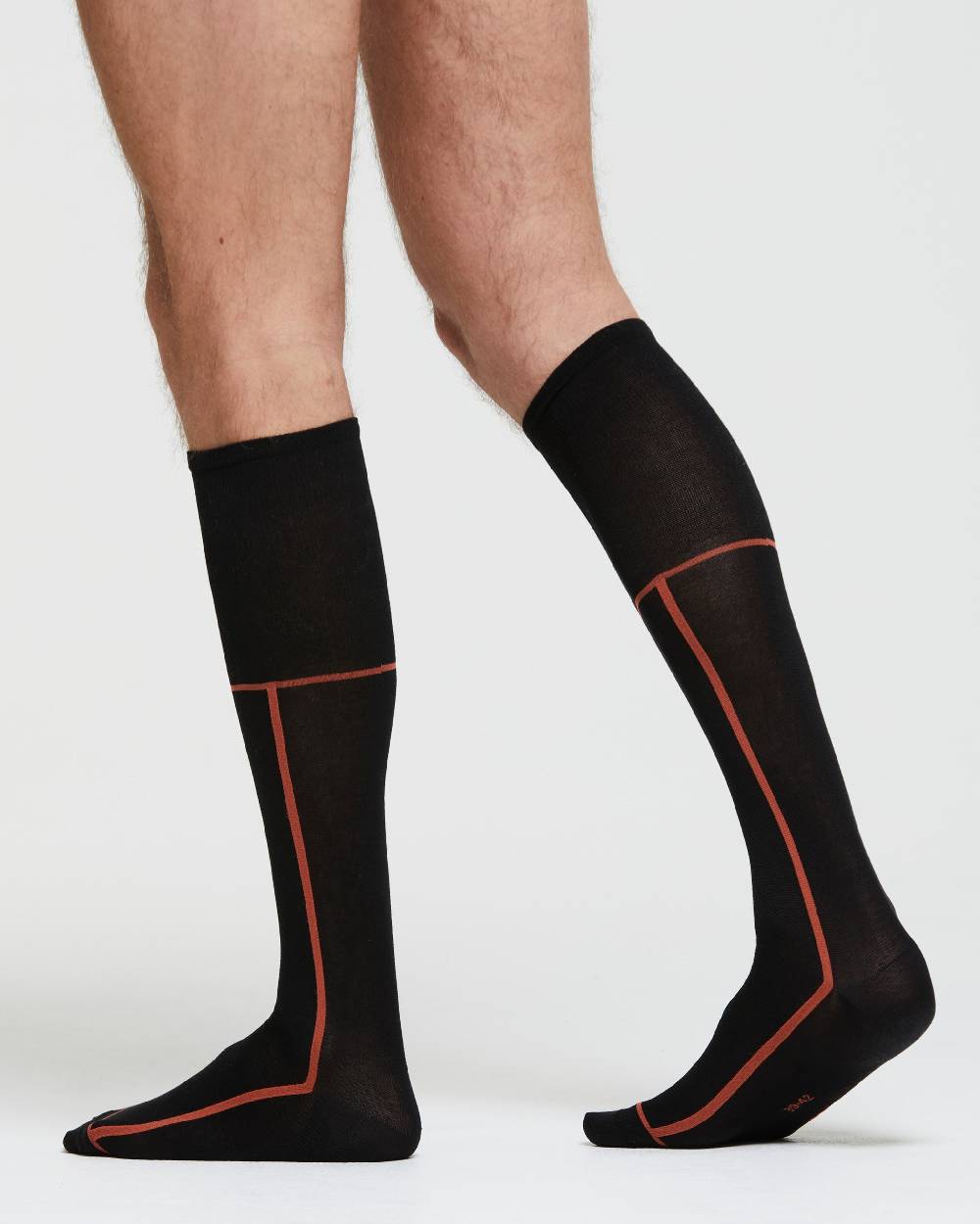 Pompea CALZA LUNGA COTONE FILIPPO MOTIVO A RIGHE IN CONTRASTO