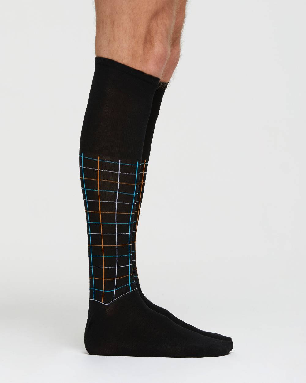 Pompea CALZA LUNGA COTONE MARCO FANTASIA QUADRETTATA