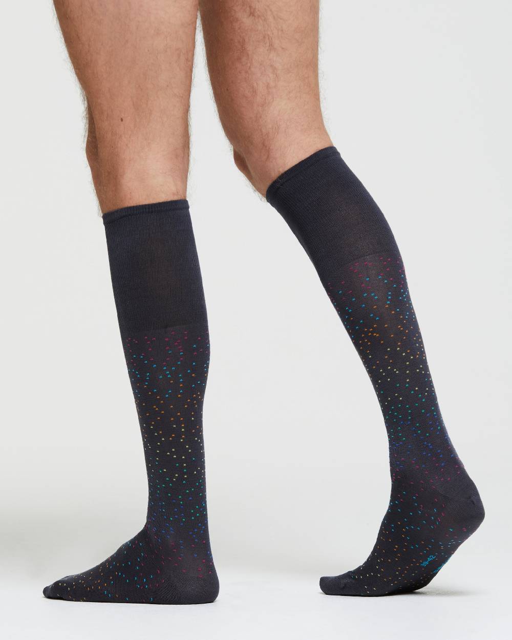 Pompea CALZA LUNGA COTONE NICOLÒ DISEGNO A POIS IRREGOLARI MULTICOLOR