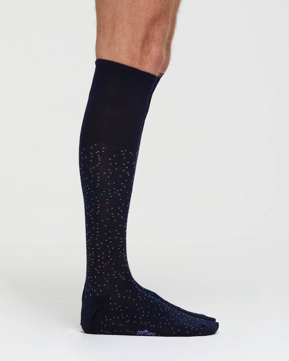 Pompea CALZA LUNGA COTONE NICOLÒ DISEGNO A POIS IRREGOLARI MULTICOLOR