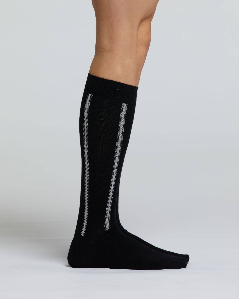 Pompea CALZA LUNGA COTONE OLMO MOTIVO RIGHE VERTICALI