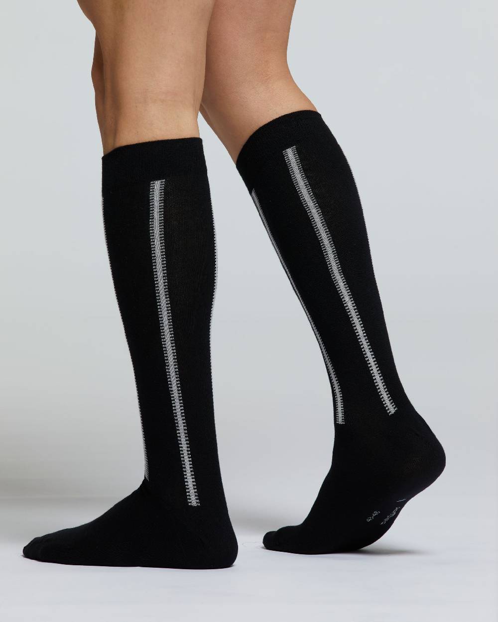 Pompea CALZA LUNGA COTONE OLMO MOTIVO RIGHE VERTICALI