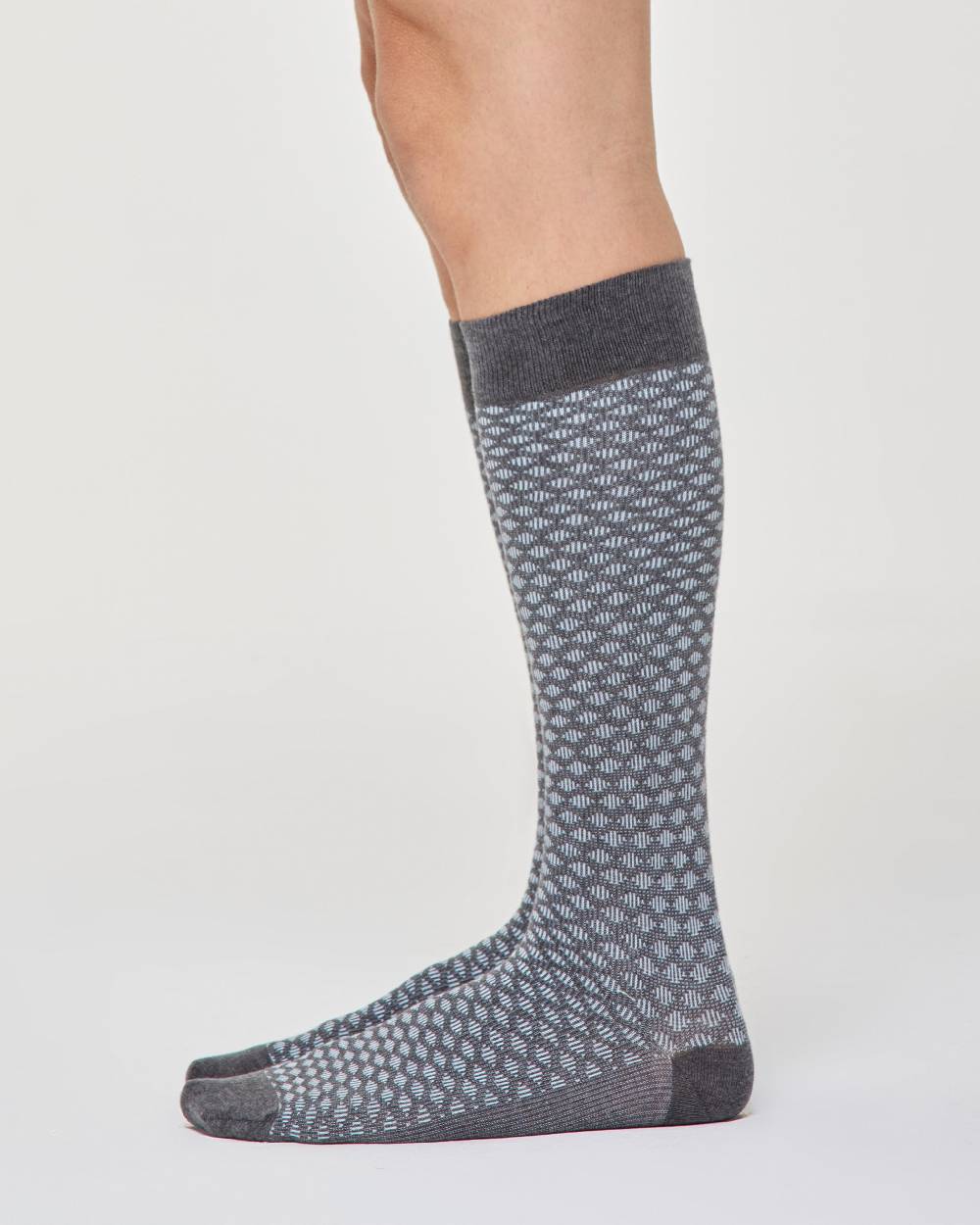 Pompea Calza lunga Duccio cotone motivo cravatteria