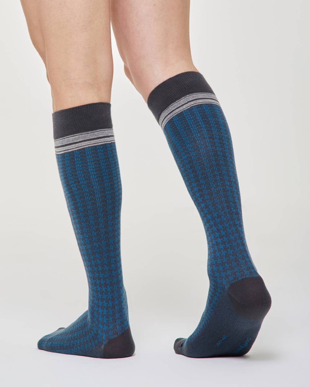 Pompea Calza Lunga Eugenio Cotone Con Motivo Cravatteria