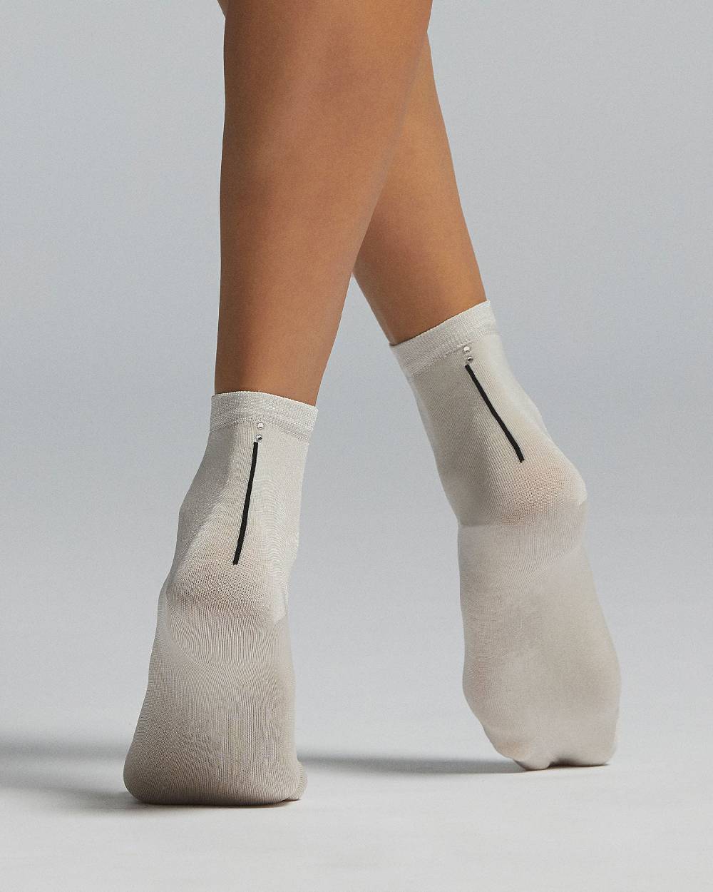 Pompea Calzino Cassiopea Viscosa Con Strass Sul Retro