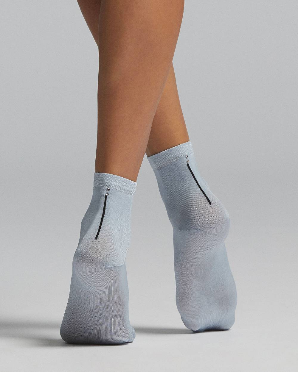 Pompea Calzino Cassiopea Viscosa Con Strass Sul Retro