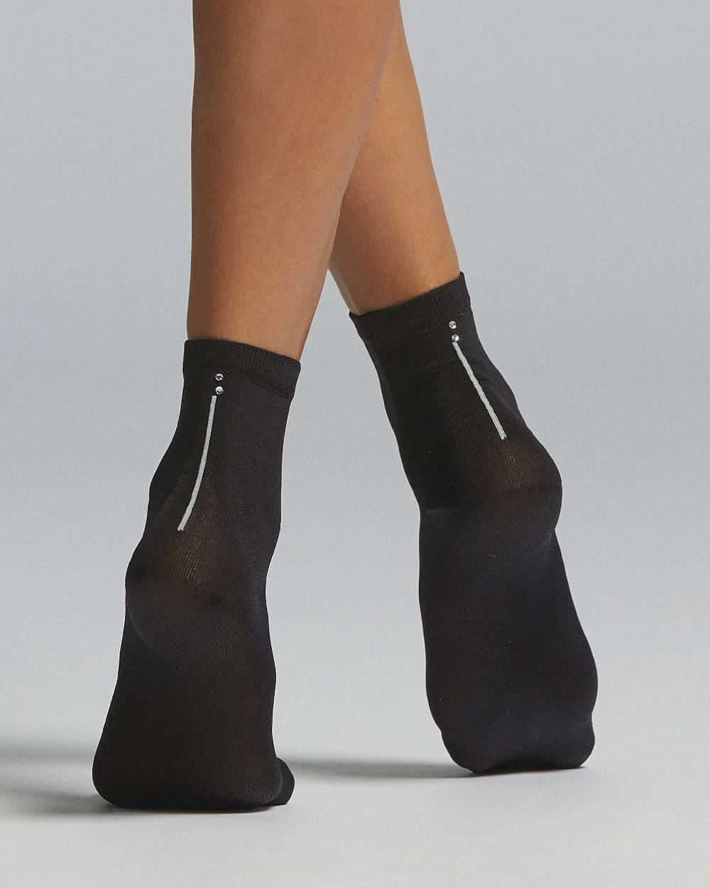 Pompea Calzino Cassiopea Viscosa Con Strass Sul Retro