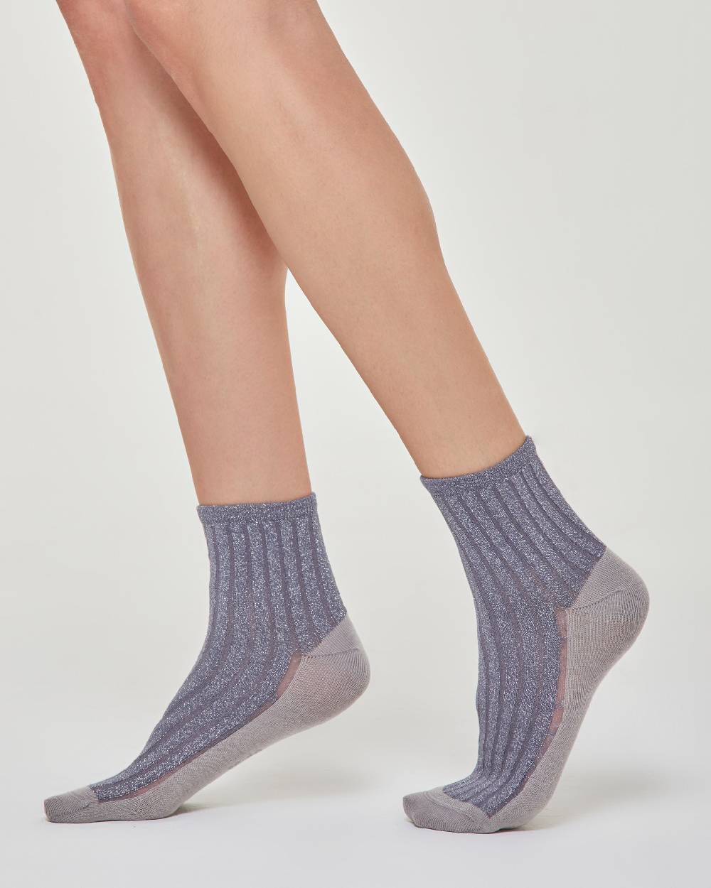 Pompea CALZINO COTONE VALENTINA CON COSTINE IN LAMÉ