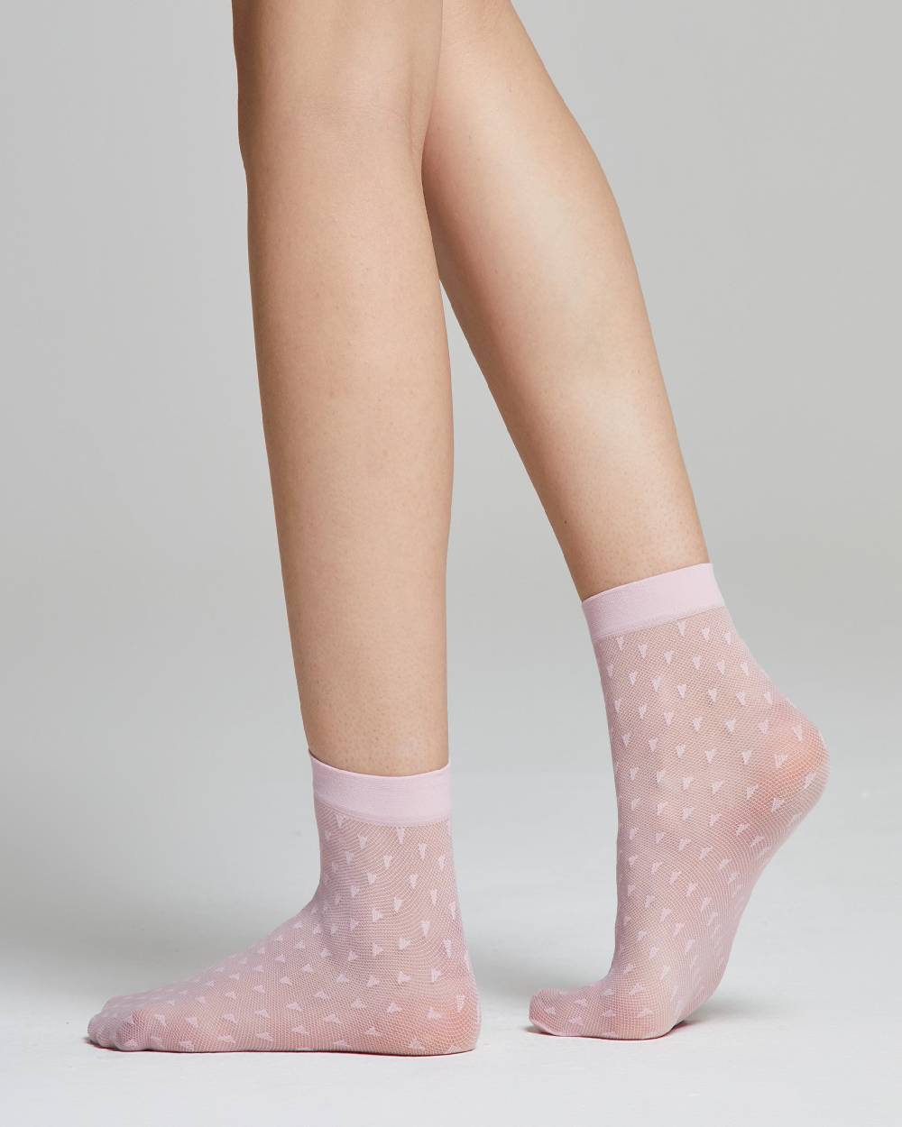 Pompea Calzino Velato Fiordaliso Con Effetto Micro Tulle