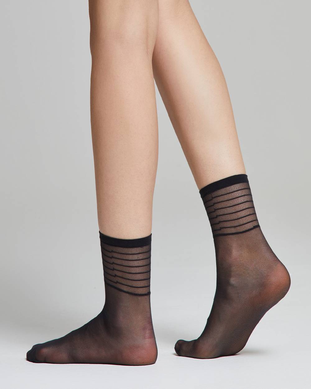 Pompea Calzino Velato Iris Con Righe In Trasparenza