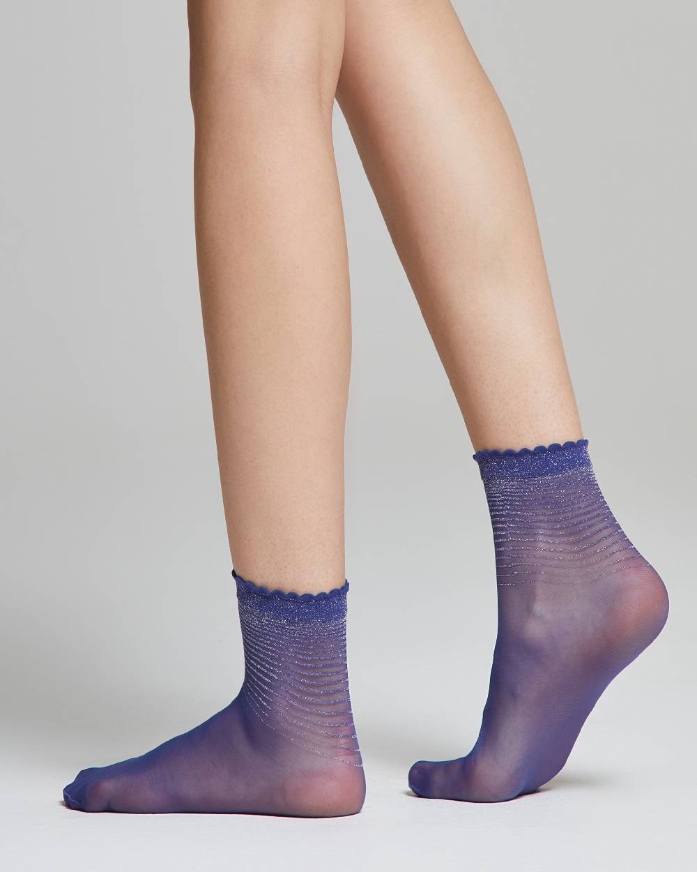 Pompea Calzino Velato Ortensia Polsino Con Capettine