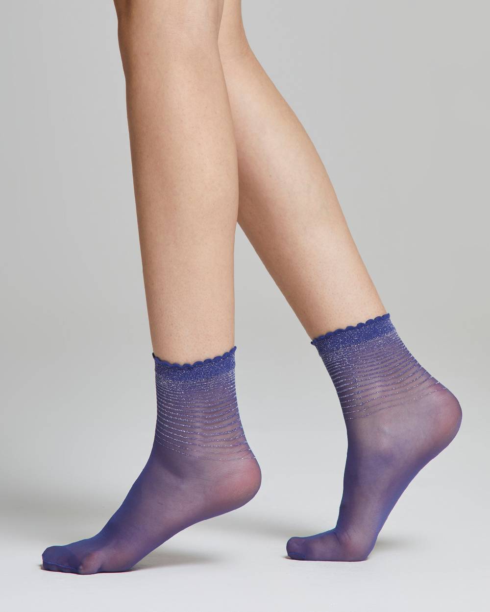 Pompea Calzino velato Ortensia polsino con capettine