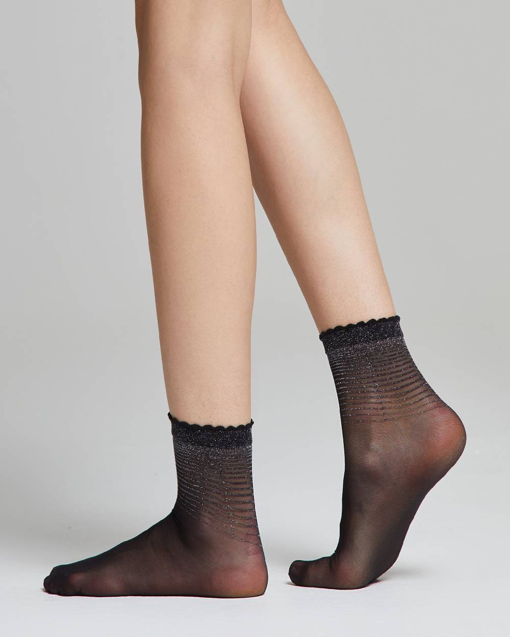 Pompea Calzino Velato Ortensia Polsino Con Capettine