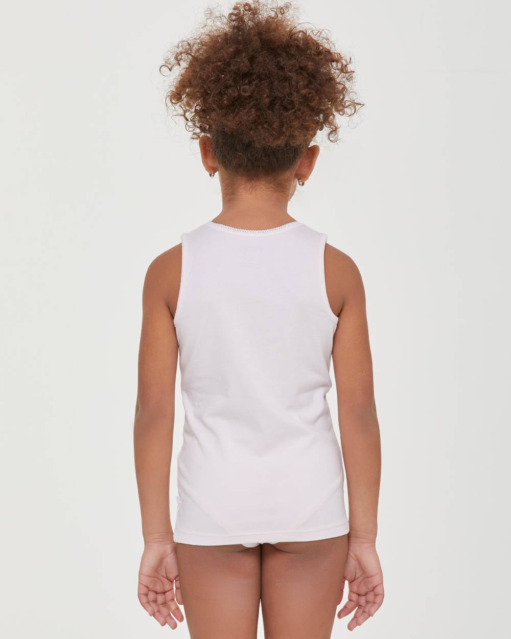 Pompea Canotta Girocollo A Spalla Larga Bimba In Cotone Organico