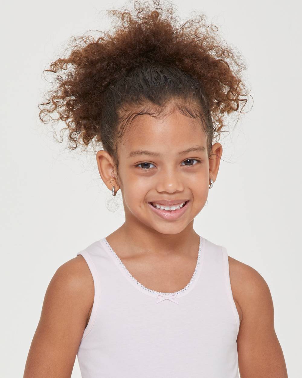 Pompea Canotta Girocollo A Spalla Larga Bimba In Cotone Organico