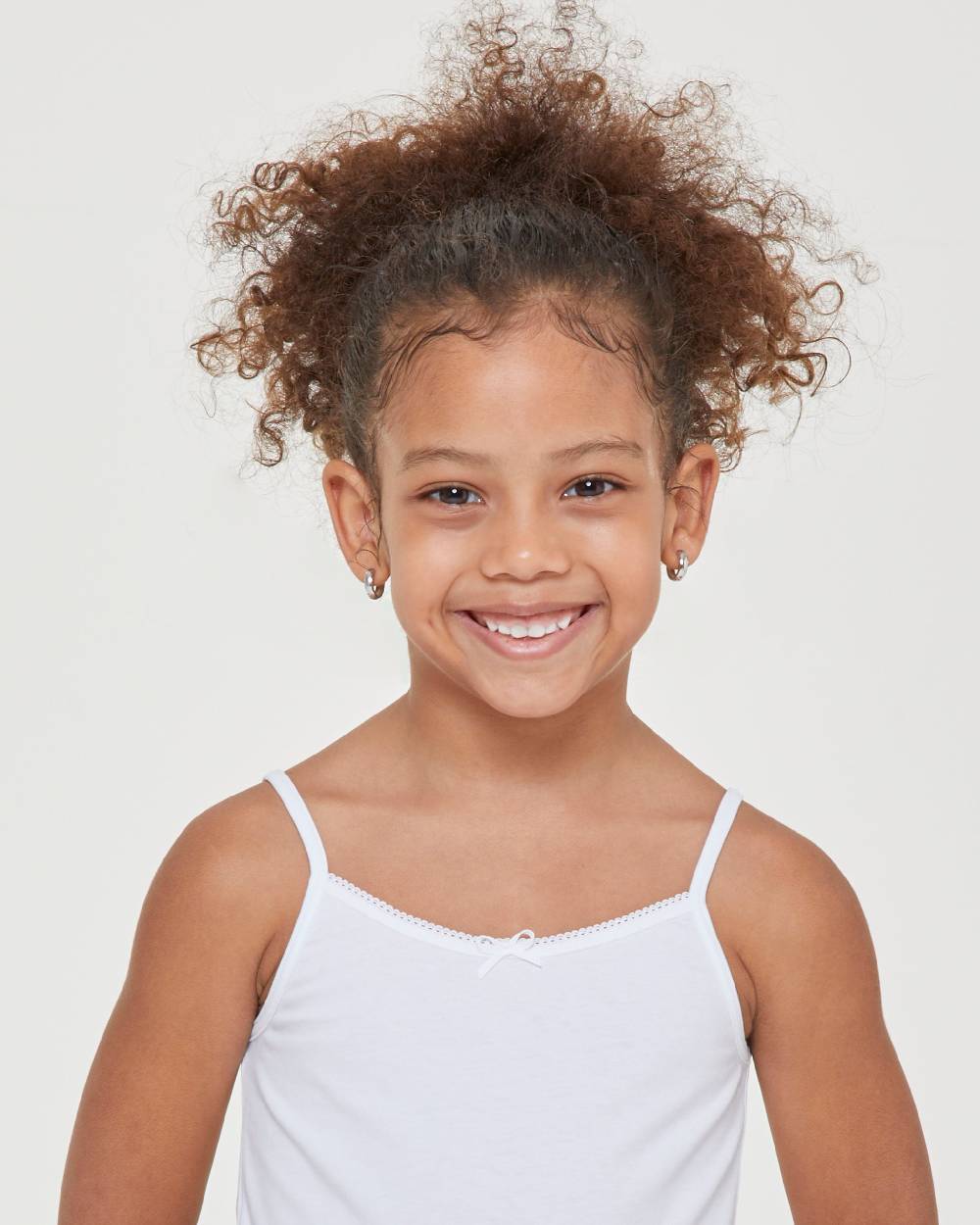 Pompea Canotta Girocollo A Spalla Stretta Bimba In Cotone Organico