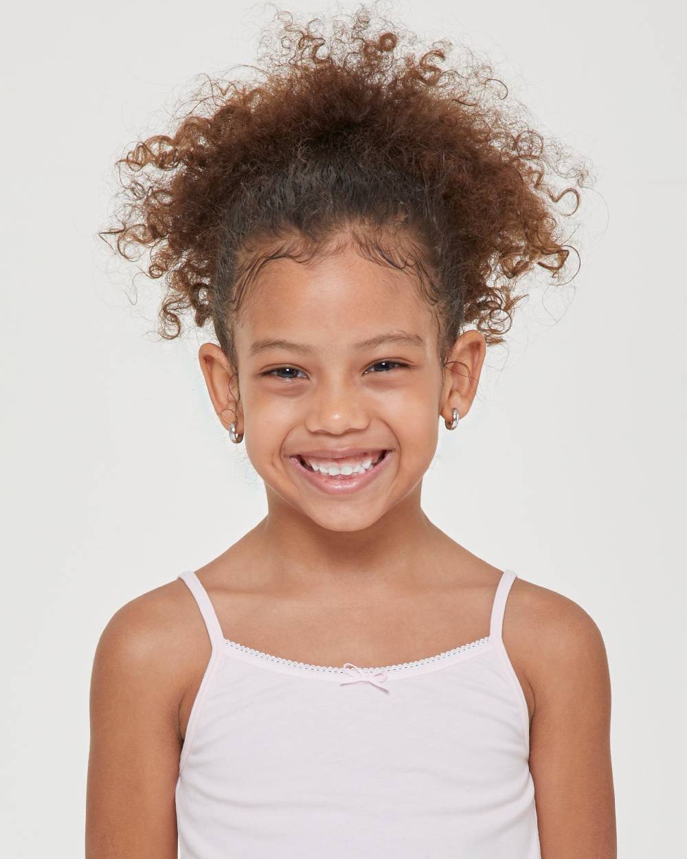 Pompea Canotta Girocollo A Spalla Stretta Bimba In Cotone Organico