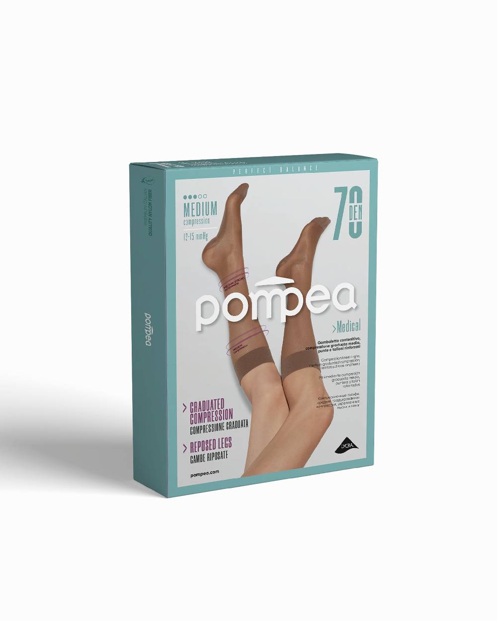 Pompea Gambaletto 70 Denari Contenitivo Con Compressione Graduata Media