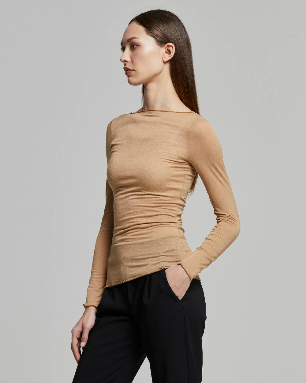 Pompea Maglia Con Scollo A Barchetta In Modal Cashmere