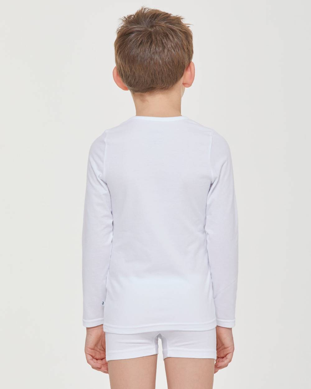 Pompea Maglia Girocollo A Maniche Lunghe Bimbo In Caldo Cotone Organico