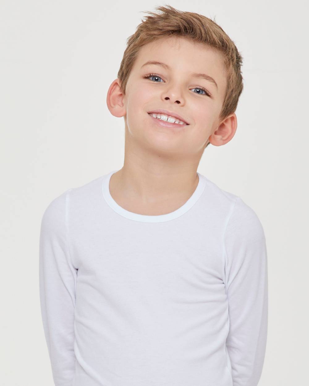 Pompea Maglia Girocollo A Maniche Lunghe Bimbo In Caldo Cotone Organico