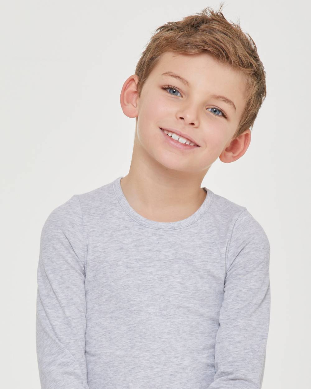 Pompea Maglia Girocollo A Maniche Lunghe Bimbo In Caldo Cotone Organico