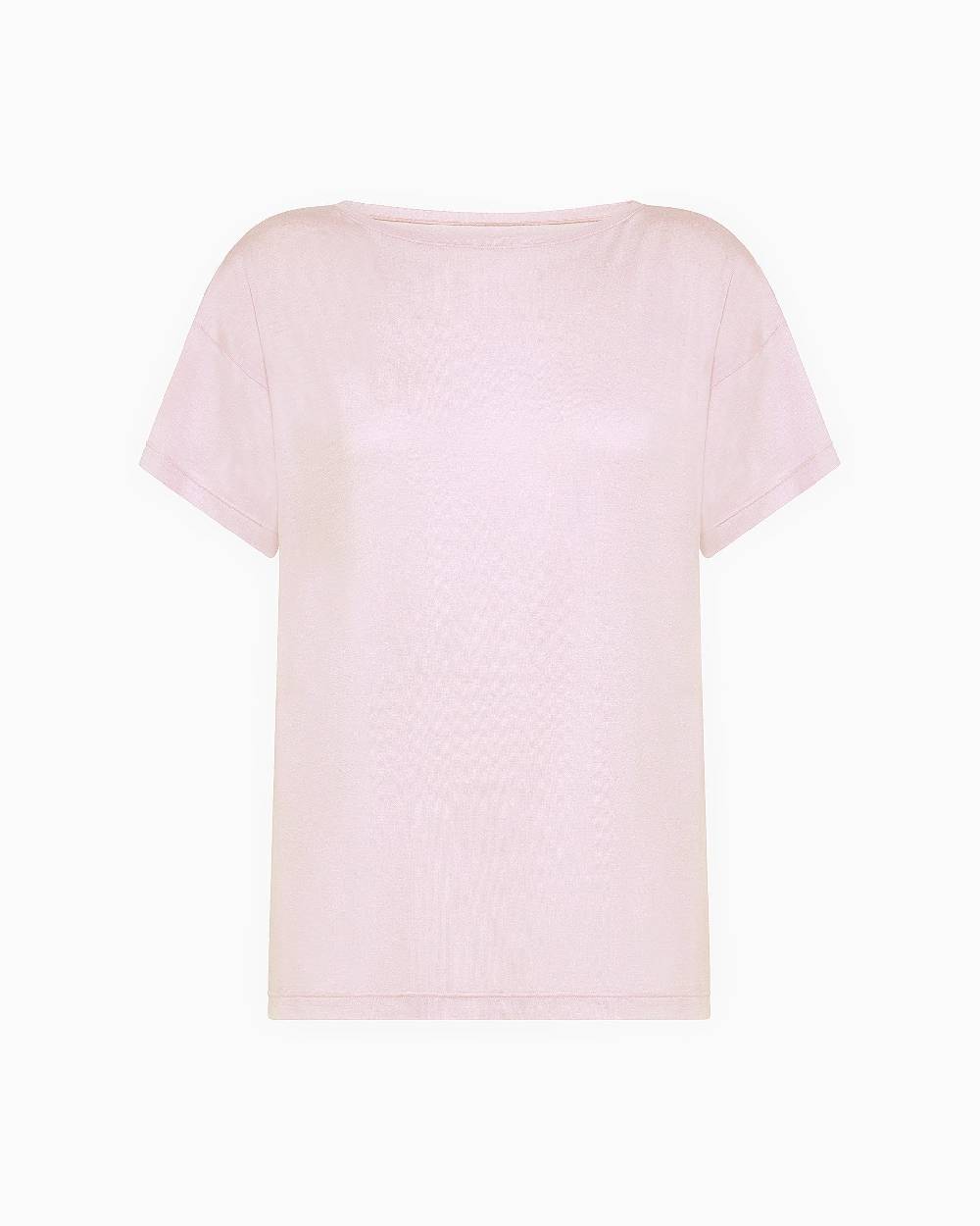 Pompea Maglia Manica Corta Scollo Barchetta In Viscosa Sostenibile Vestibilità Over