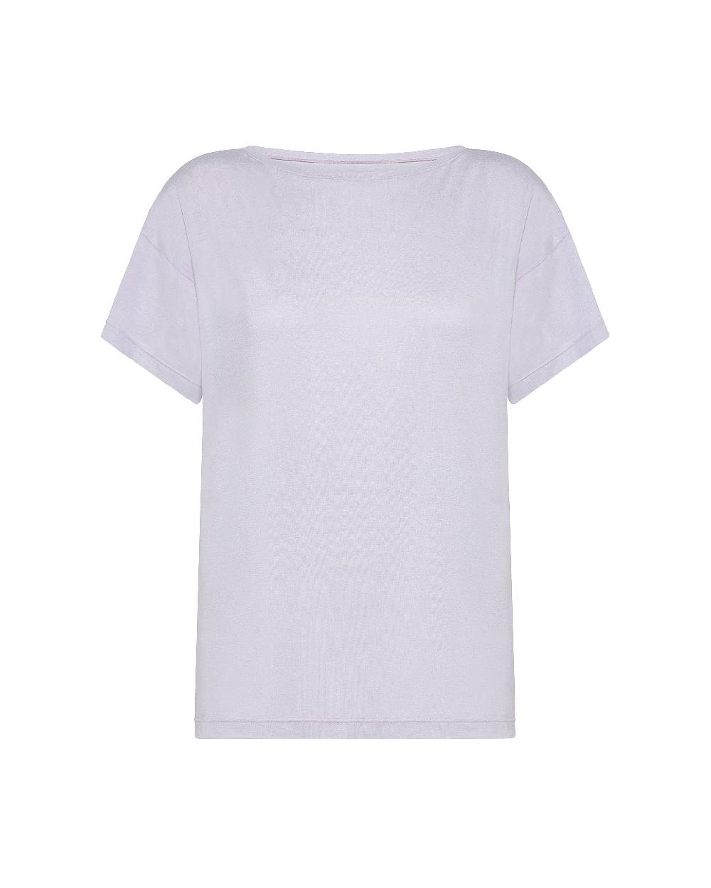 Pompea Maglia Manica Corta Scollo Barchetta In Viscosa Sostenibile Vestibilità Over