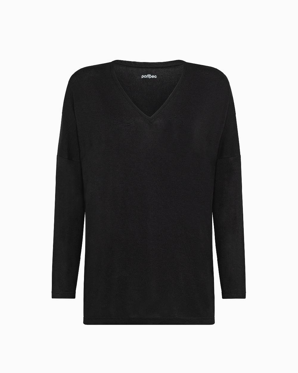 Pompea Maglia Manica Lunga In Viscosa Sostenibile Vestibilità Over