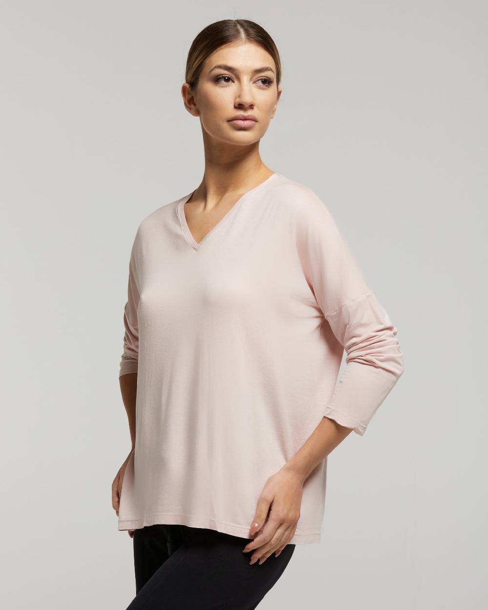 Pompea Maglia Manica Lunga In Viscosa Sostenibile Vestibilità Over