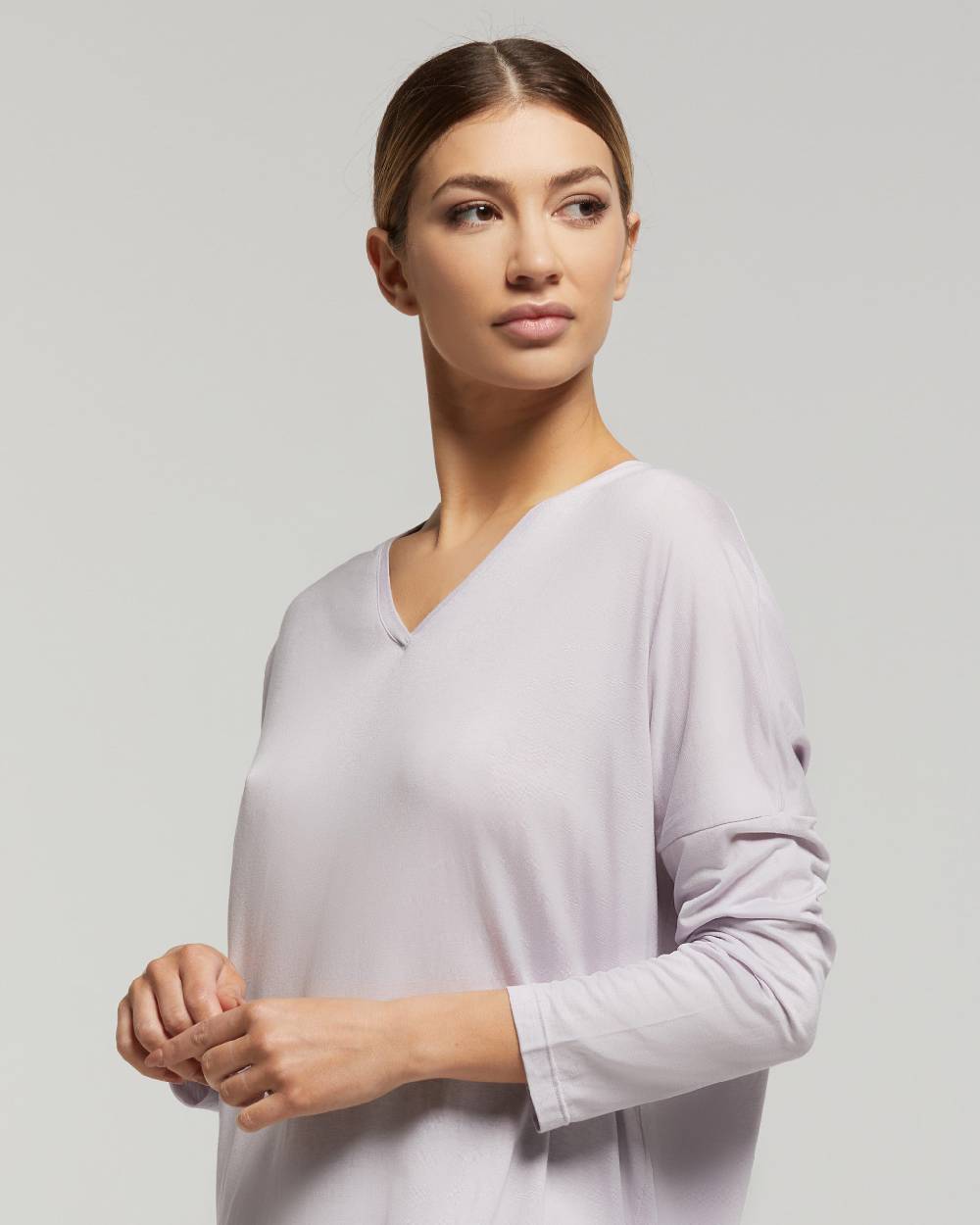 Pompea Maglia Manica Lunga In Viscosa Sostenibile Vestibilità Over