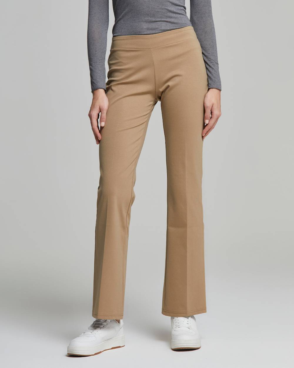 Pompea Pantalone donna Adele modello a trombetta cotone