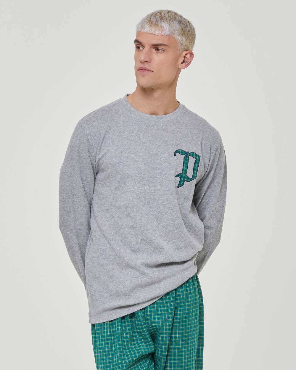 Pompea Pigiama Lungo Cotone Interlock E Flanella Cumino