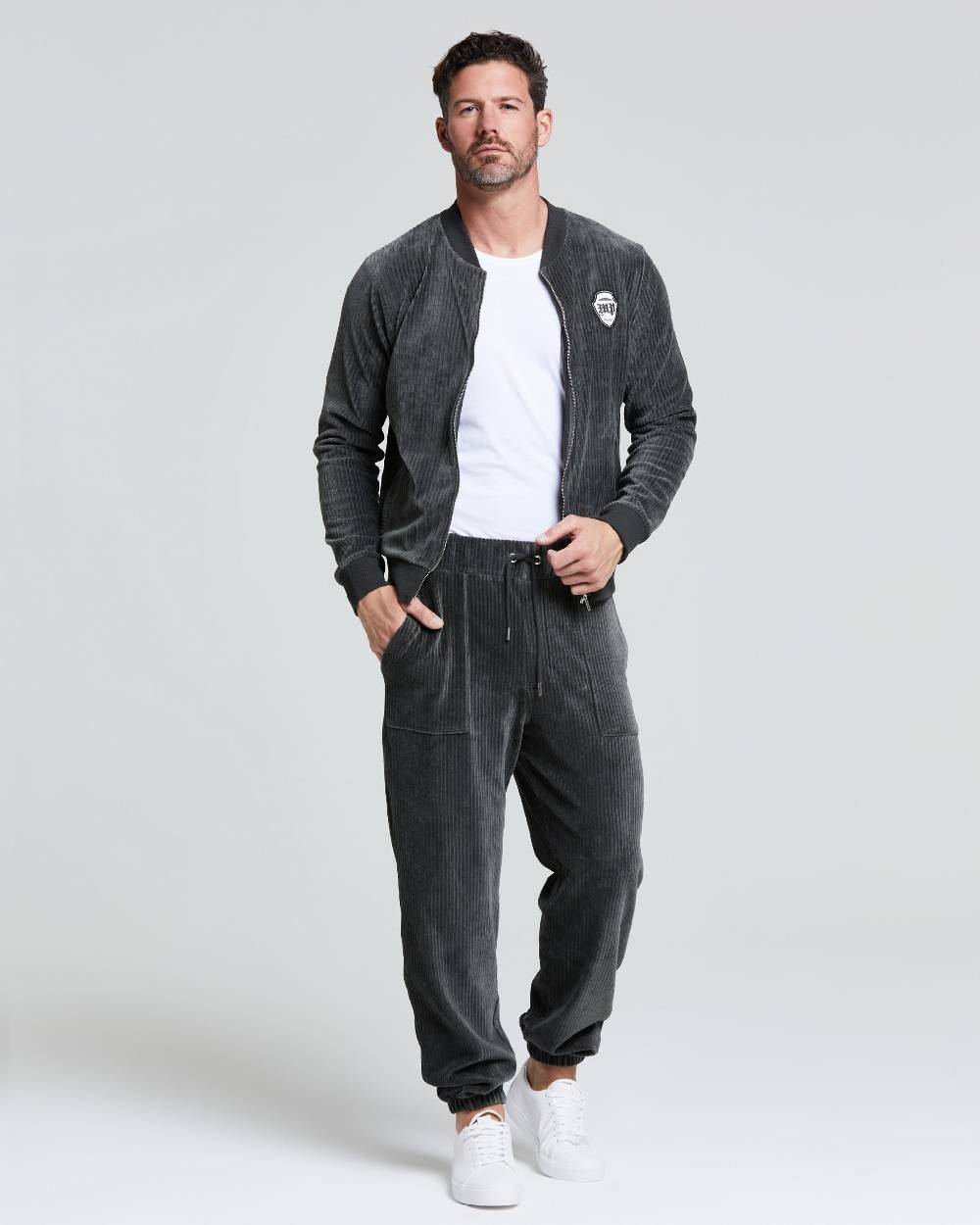 Pompea BOMBER VELLUTO COSTE UOMO