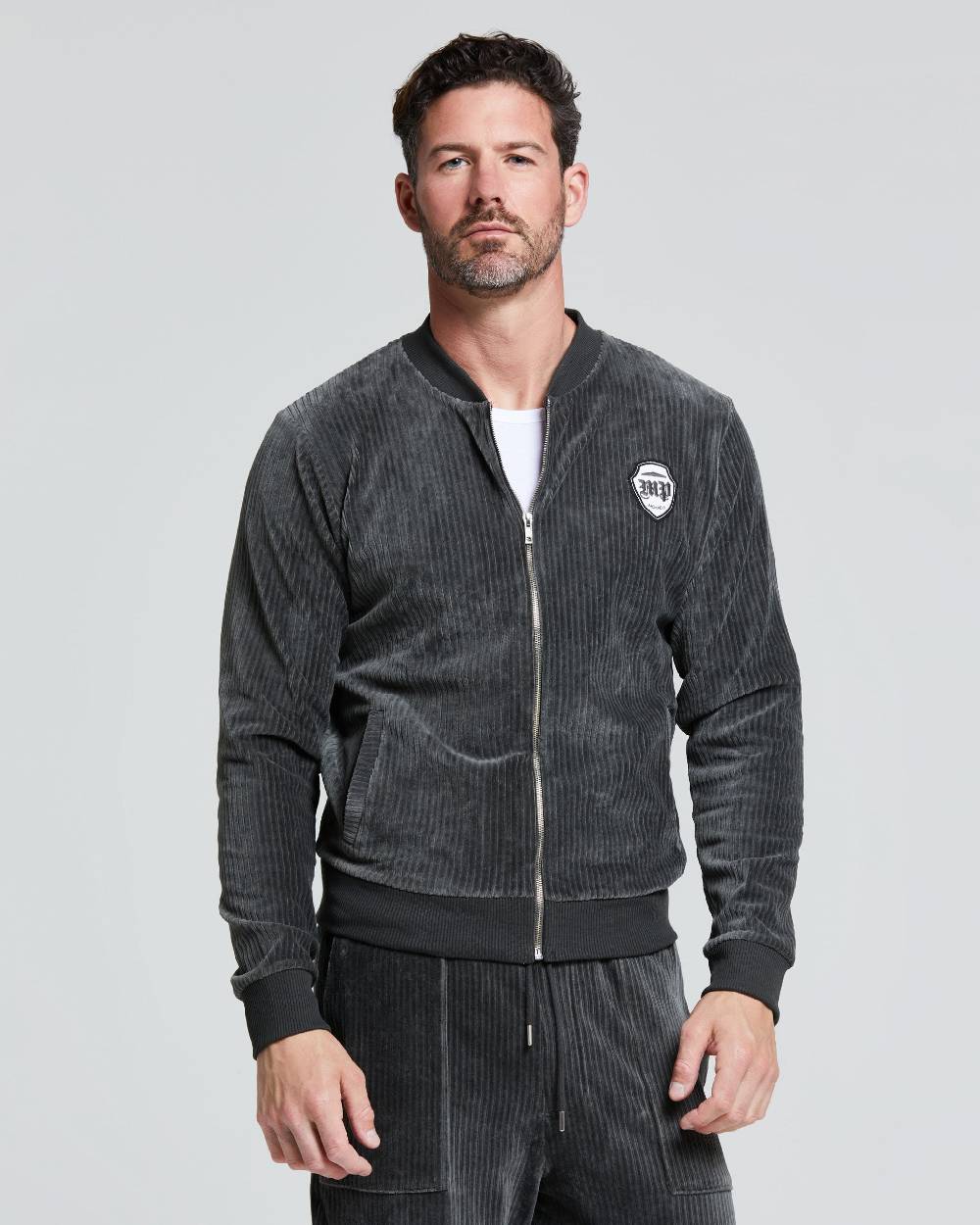 Pompea BOMBER VELLUTO COSTE UOMO