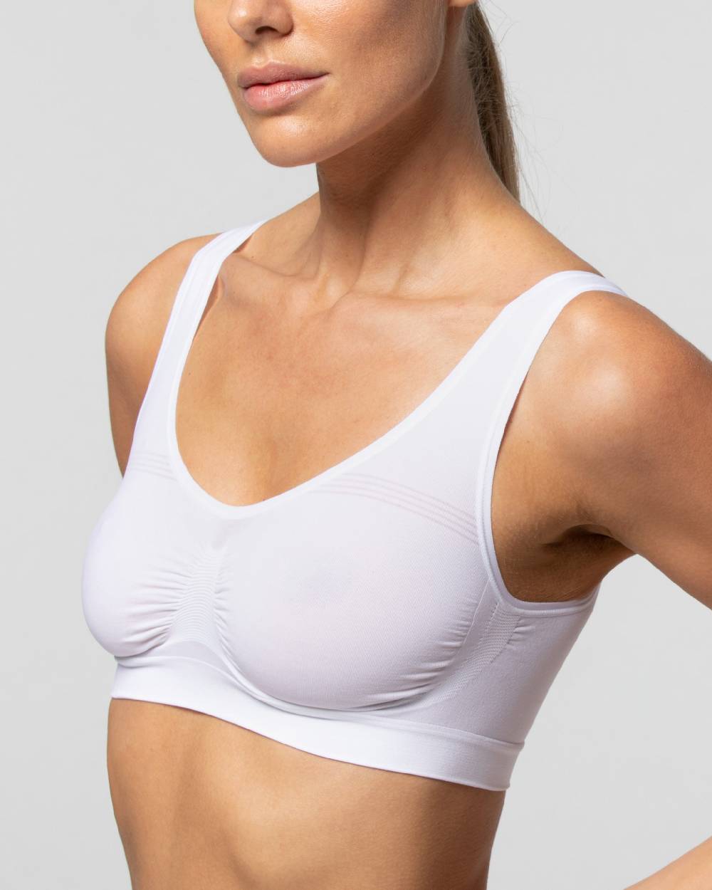 Pompea Brassiere Spalla Larga Seamless
