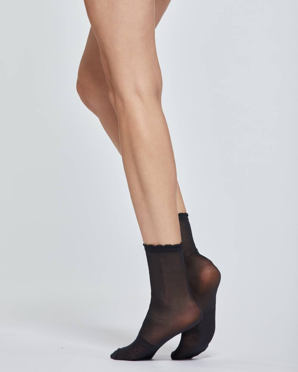 Pompea CALZA CORTA VELATA CON PUNTA IN PIZZO X2