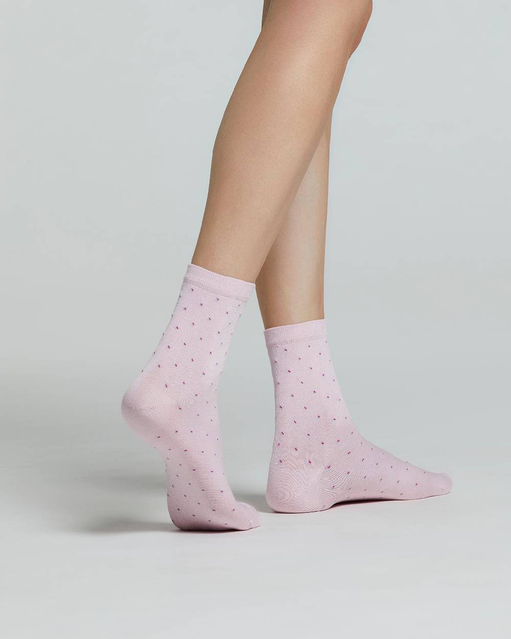 Pompea CALZA COTONE IBISCO CON MICRO DISEGNI