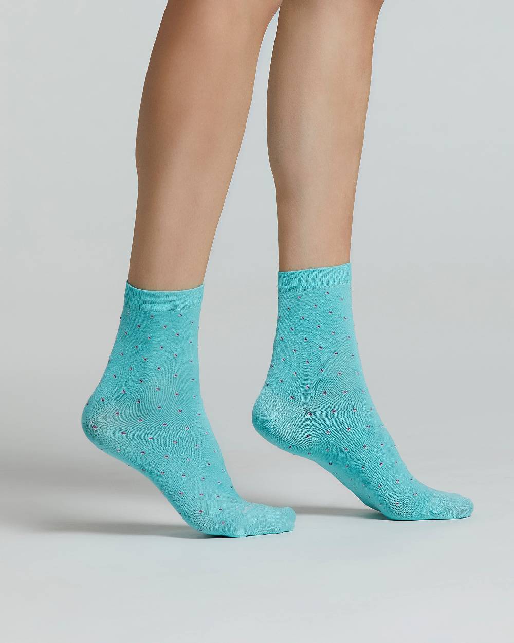 Pompea CALZA COTONE IBISCO CON MICRO DISEGNI