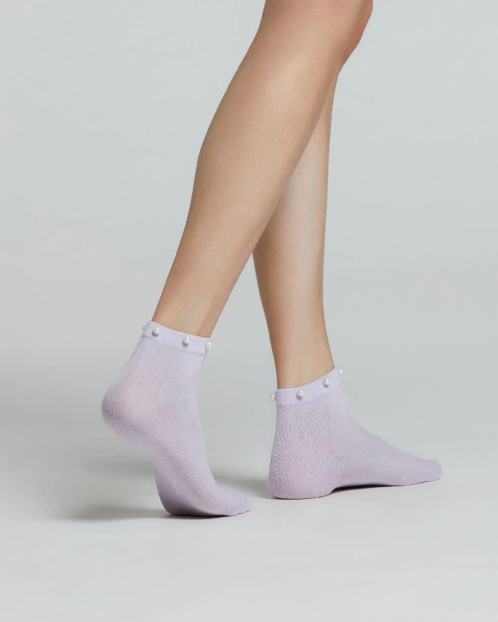 Pompea CALZA COTONE MORGANA CON PERLE