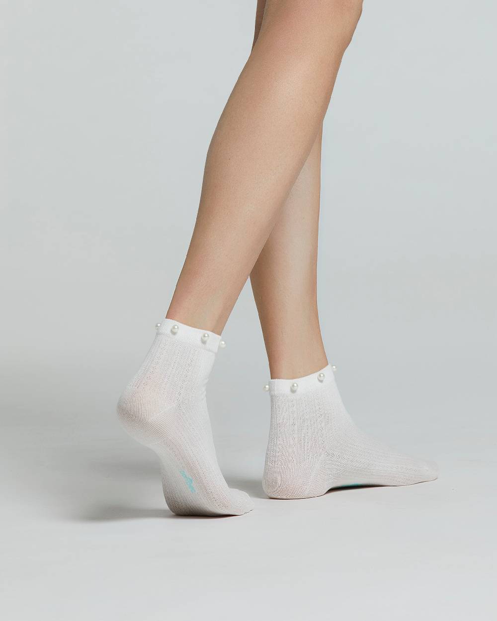 Pompea CALZA COTONE MORGANA CON PERLE