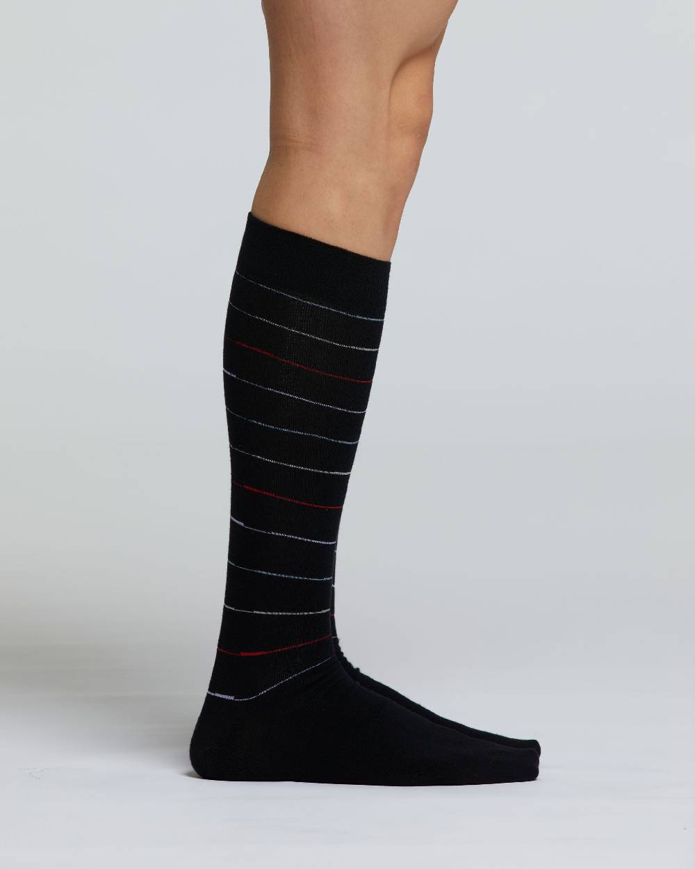 Pompea CALZA LUNGA COTONE BRUGO MOTIVO A RIGHE