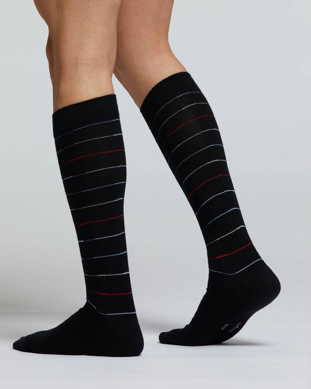 Pompea CALZA LUNGA COTONE BRUGO MOTIVO A RIGHE