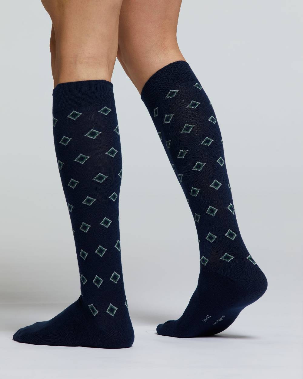 Pompea CALZA LUNGA COTONE CRISPINO MOTIVO A ROMBI