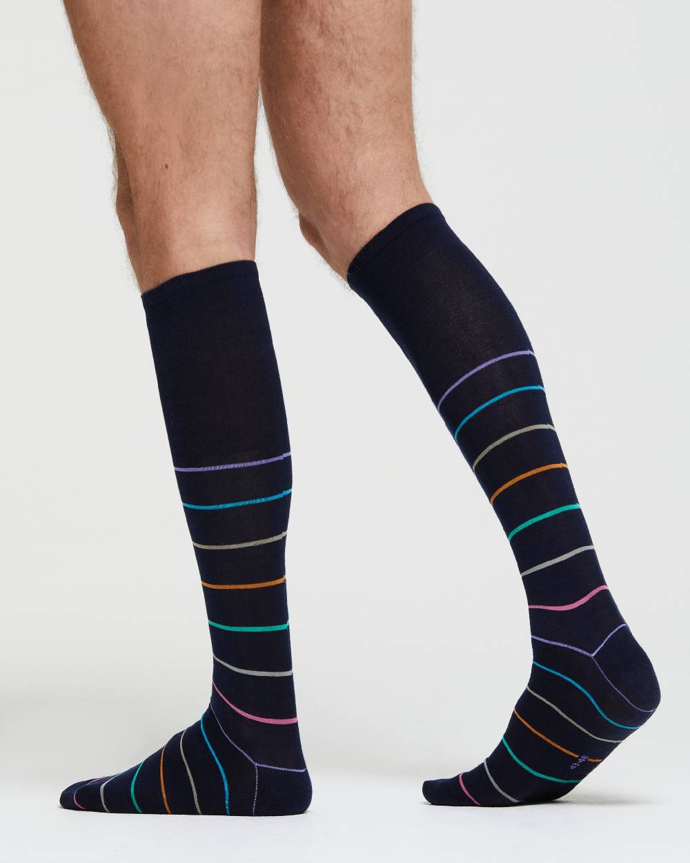 Pompea CALZA LUNGA COTONE DOMENICO MOTIVO A RIGHE