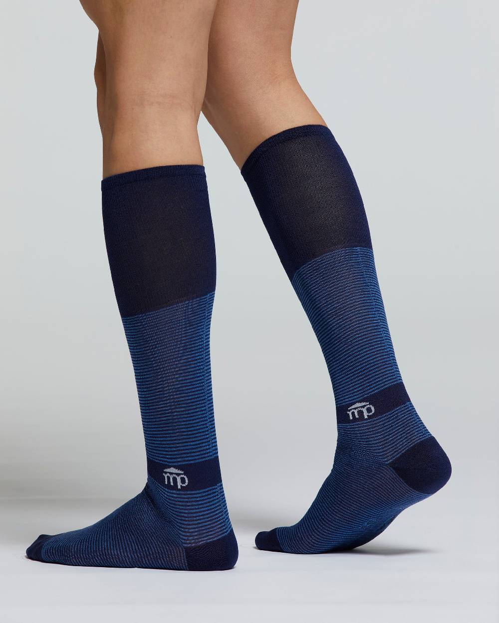 Pompea CALZA LUNGA COTONE SALICE FANTASIA RIGATA