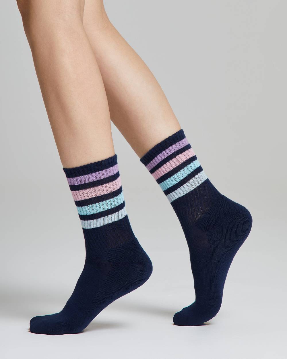 Pompea Calza tennis Chiara con righe multi-color