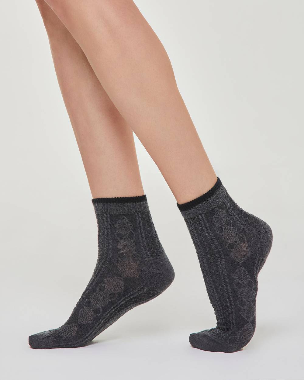 Pompea Calzino Beata con polsino in contrasto