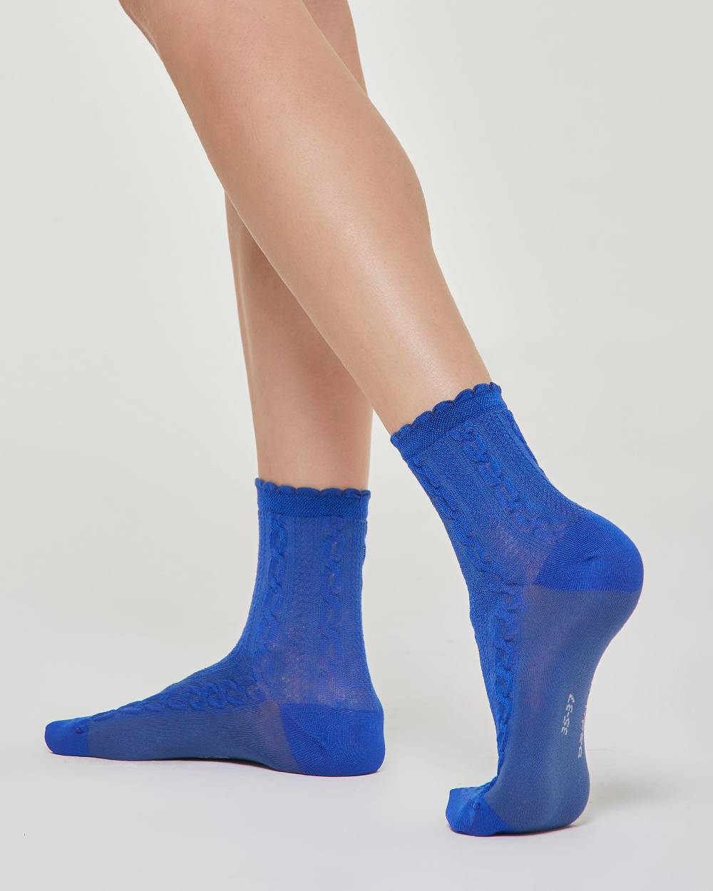 Pompea CALZINO COTONE ADELE CON DECORAZIONE TRECCE