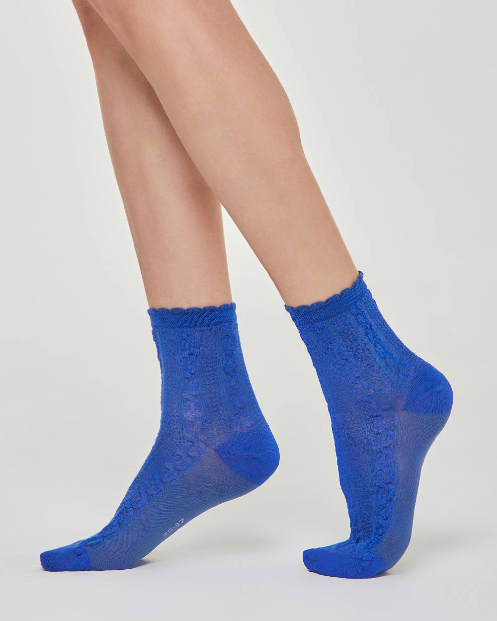 Pompea CALZINO COTONE ADELE CON DECORAZIONE TRECCE